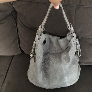 Tylie Malibu in Gray Leather hobo  shoulder bag